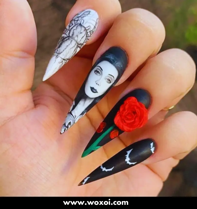 Black Halloween Nails