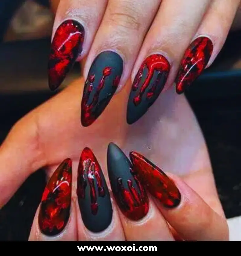 Black Halloween Nails