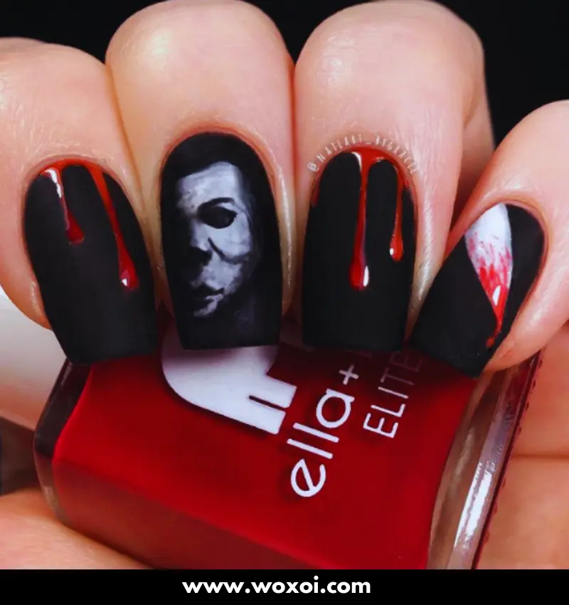 Black Halloween Nails