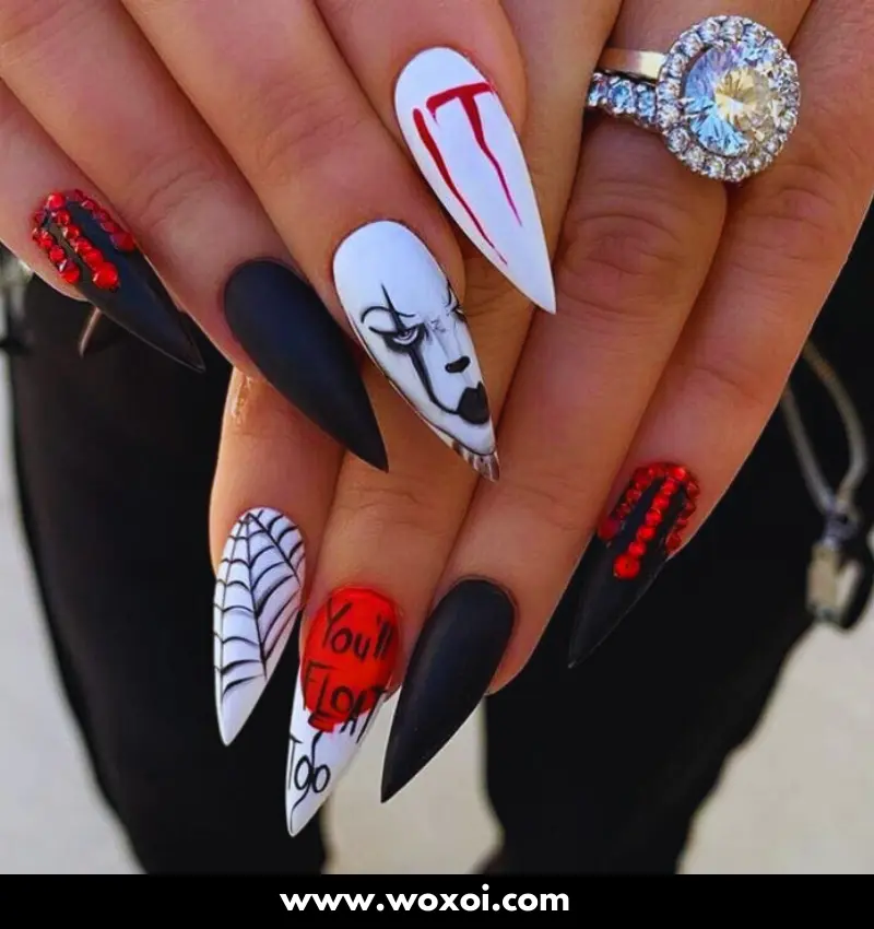 Black Halloween Nails