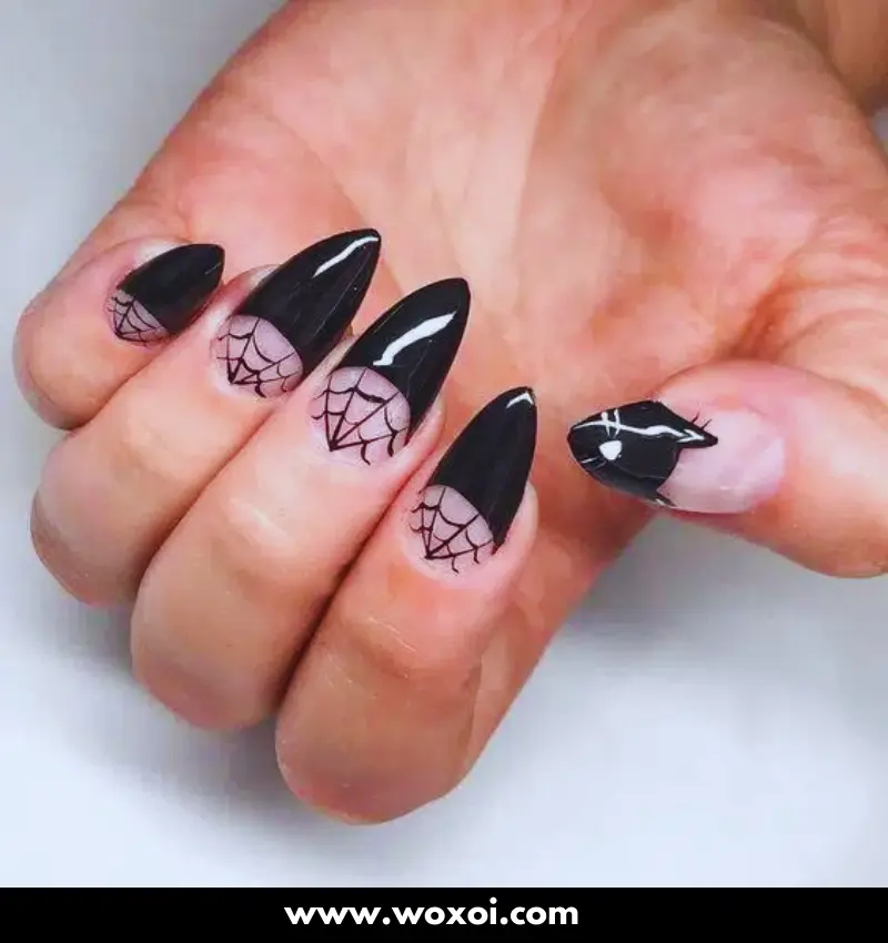 Black Halloween Nails