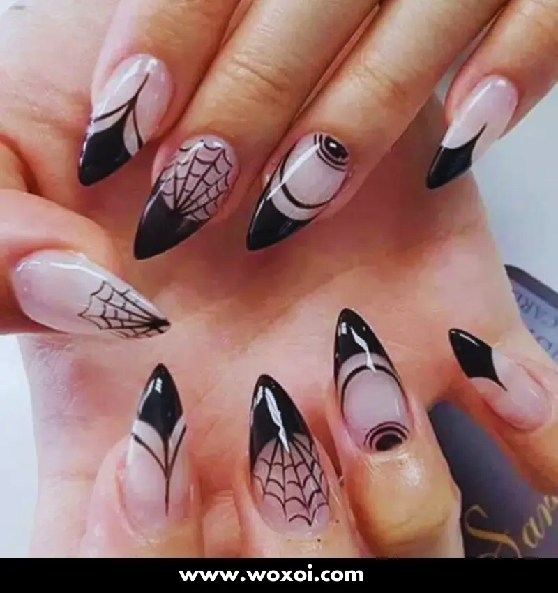 Black Halloween Nails