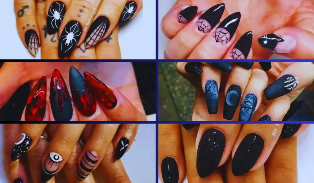 Black Halloween Nails