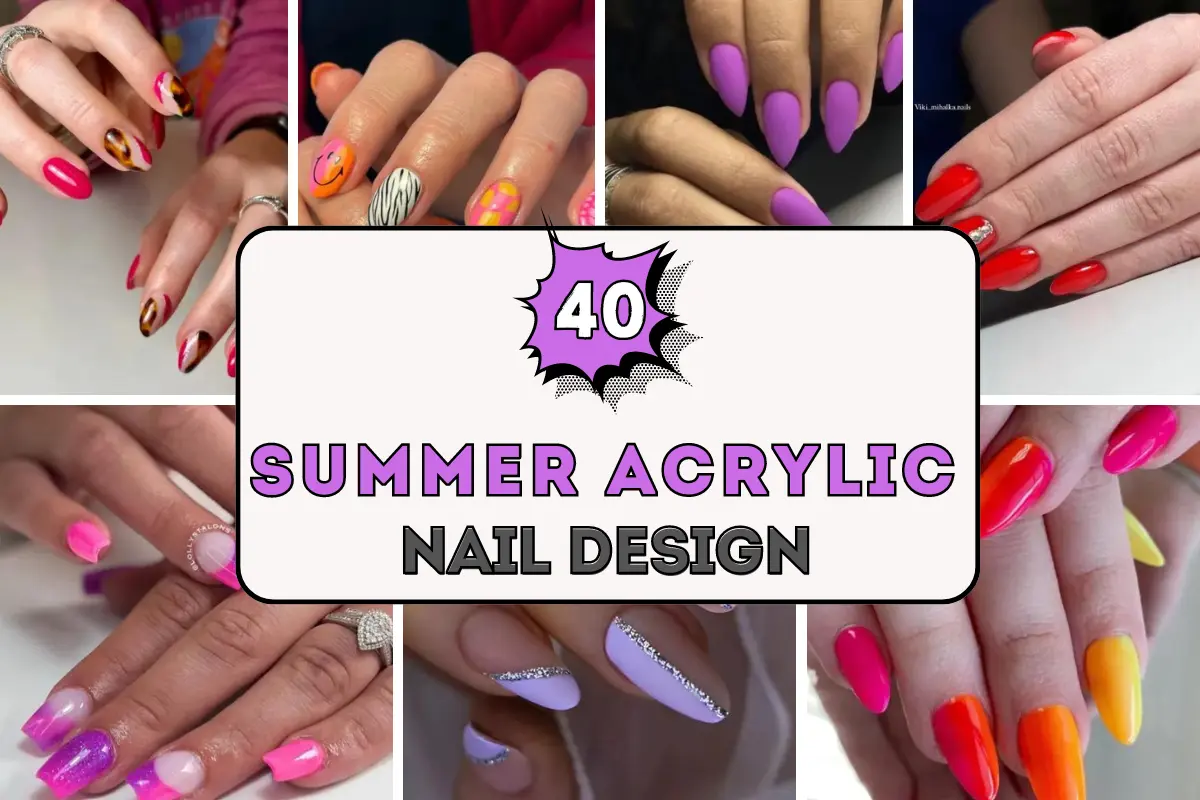 40+ Cute Bright Summer Acrylic Nails