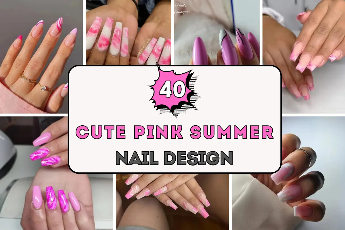 Cute Pink Summer Nails